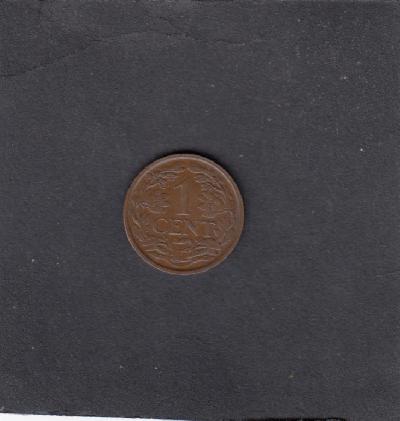 Beschrijving: 1 Cent WILHELMINA 